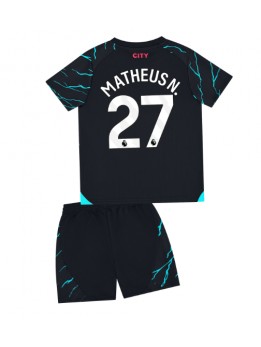 Otroški Nogometna dresi replika Manchester City Matheus Nunes #27 Tretji 2023-24 Kratek rokav (+ hlače)